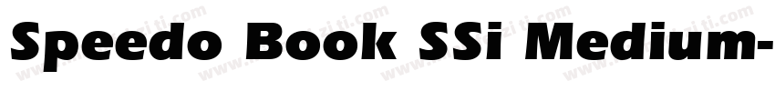 Speedo Book SSi Medium字体转换
